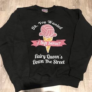 Volleyball Slogan Sweatshirt